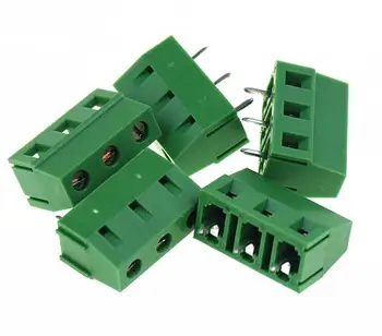 

10PCS 7.5mm/0.3" Terminal Blocks Connector KF128-3P Can be stitching Straight Pin Green Environmental Protection AC 300V, 10A