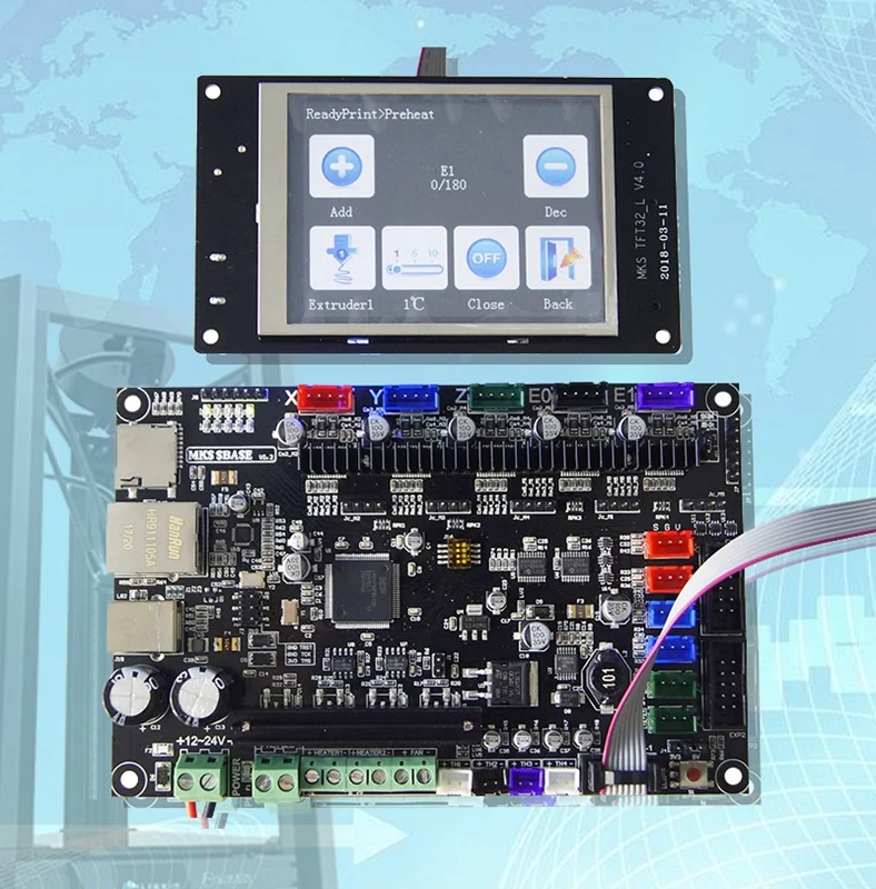 

MKS base 3D printer 32bit PCB MKS SBASE V1.3 +MKS TFT32 3.2'' LCD Touch Display