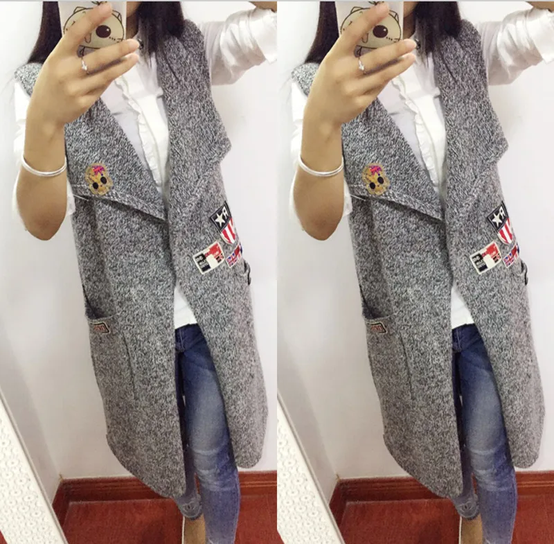 Aliexpress.com : Buy NEW Russian Women Long Vest fashion Knitted Vest Sleevel...