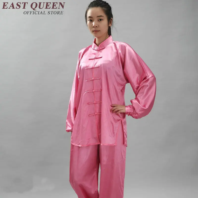Китайская традиционная форма тайцзи сплошной цвет хлопок Тай чи костюм кунг-фу одежда для восточных единоборств для мужчин женщин KK483 Q - Цвет: One set