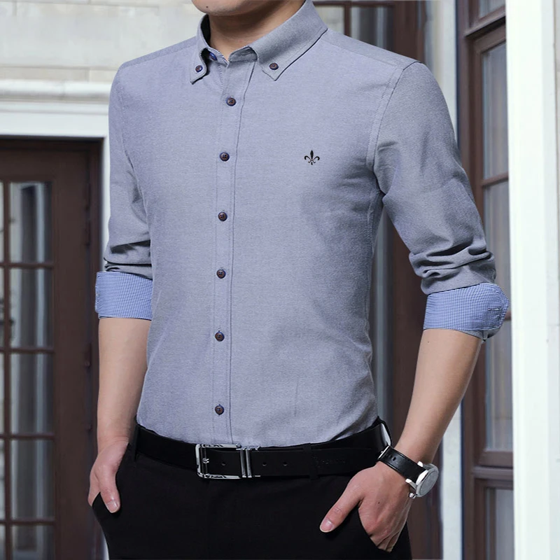 Dudalina, мужские рубашки с принтом, Camisa, длинный рукав, отложной воротник, camisa social masculina, модные повседневные рубашки для мужчин, хлопок