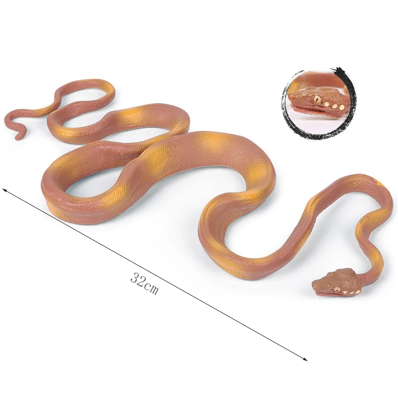 Детская моделирование Статуэтка дикого животного игрушка гигантский большой питон рептилия питона модель украшения
