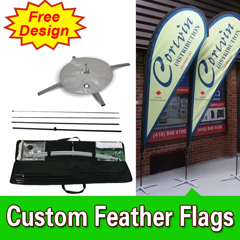 

Free Design Free Shipping Double Sided Cross Base Teardrop Flags Banners Flag Signs Advertising Ad Flags