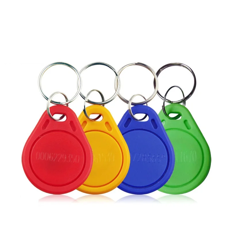

100PCS 125 KHZ Rfid ID Tag Key Fob Keyfobs Keychain Ring Token TK4100 EM4100 Chip badges Proximity Tags (Read Only)