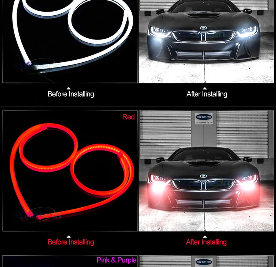 auto lighting car drl daytime running lights signal decor bulb lamp vehicle light (12)