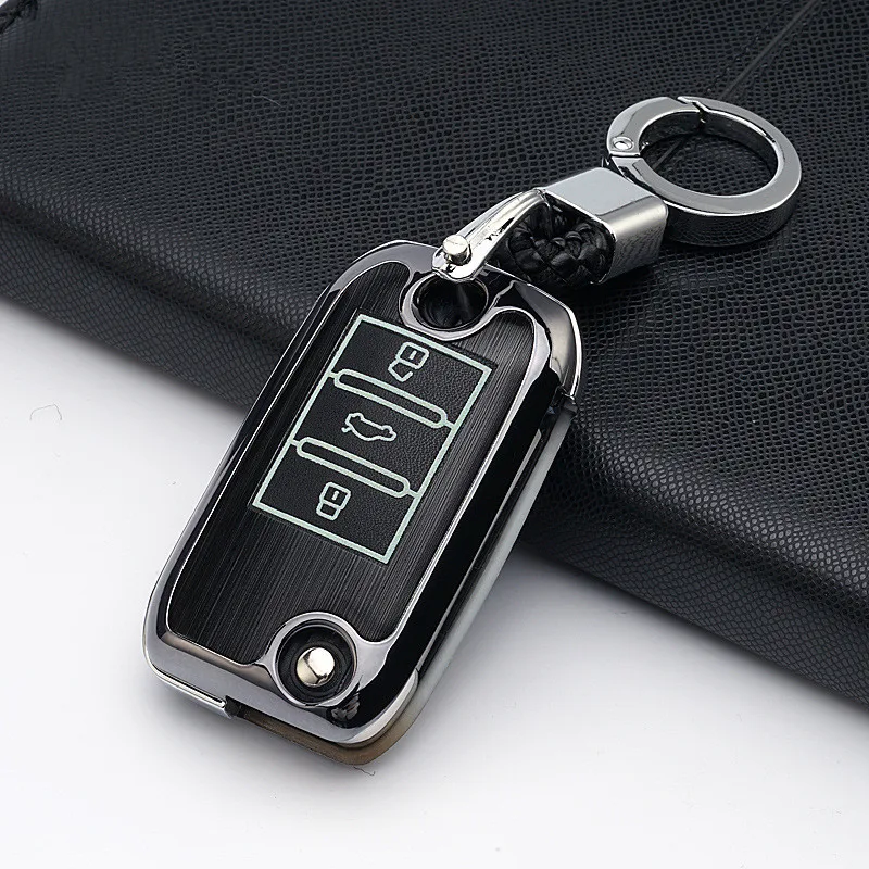 luminous Car Remote key case for Roewe RX5 year for MG ZS 3 button key shell keychain car styling Concise Durable