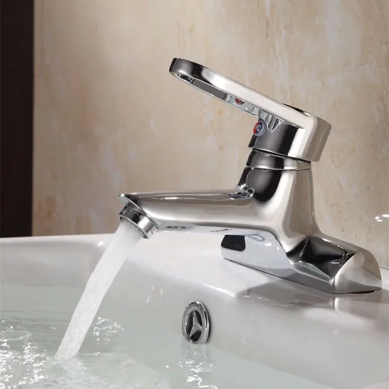 

Free shipping Contemporary Single Handle dual Hole Basin Mixer Bathroom Sink Water Faucet Mixer Tap Dona 3110
