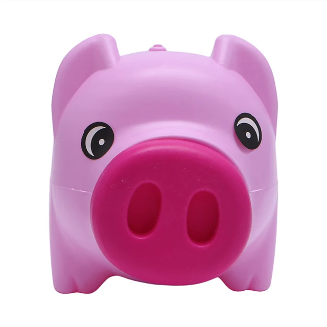 Ourine Plastik Sparschwein Niedliches Plastik Sparschwein M/ünzgeld Bargeld Sammlerst/ück Sparbox Schweinespielzeug f/ür Kinder Geschenk Blau