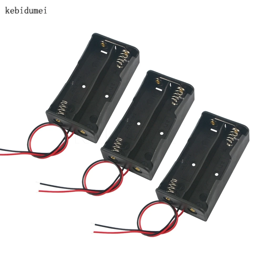 High Quality Black Plastic DIY Lithium Battery Box Battery Holder with