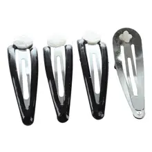 50 шт серебро+ черная эмаль Черные Оснастки заколки для волос 4,7x1,3 см(1 7/" x4/8"