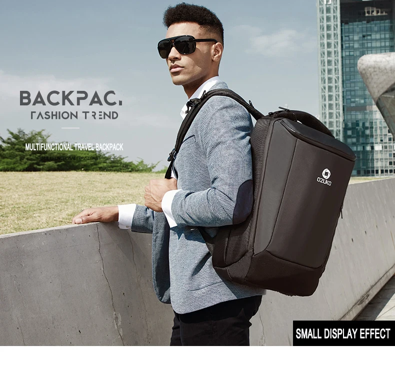 OZUKO новые 1"-17" Бизнес рюкзаки для ноутбука мужские многофункциональные водонепроницаемые дорожные рюкзаки модные школьные рюкзаки мужские Mochila