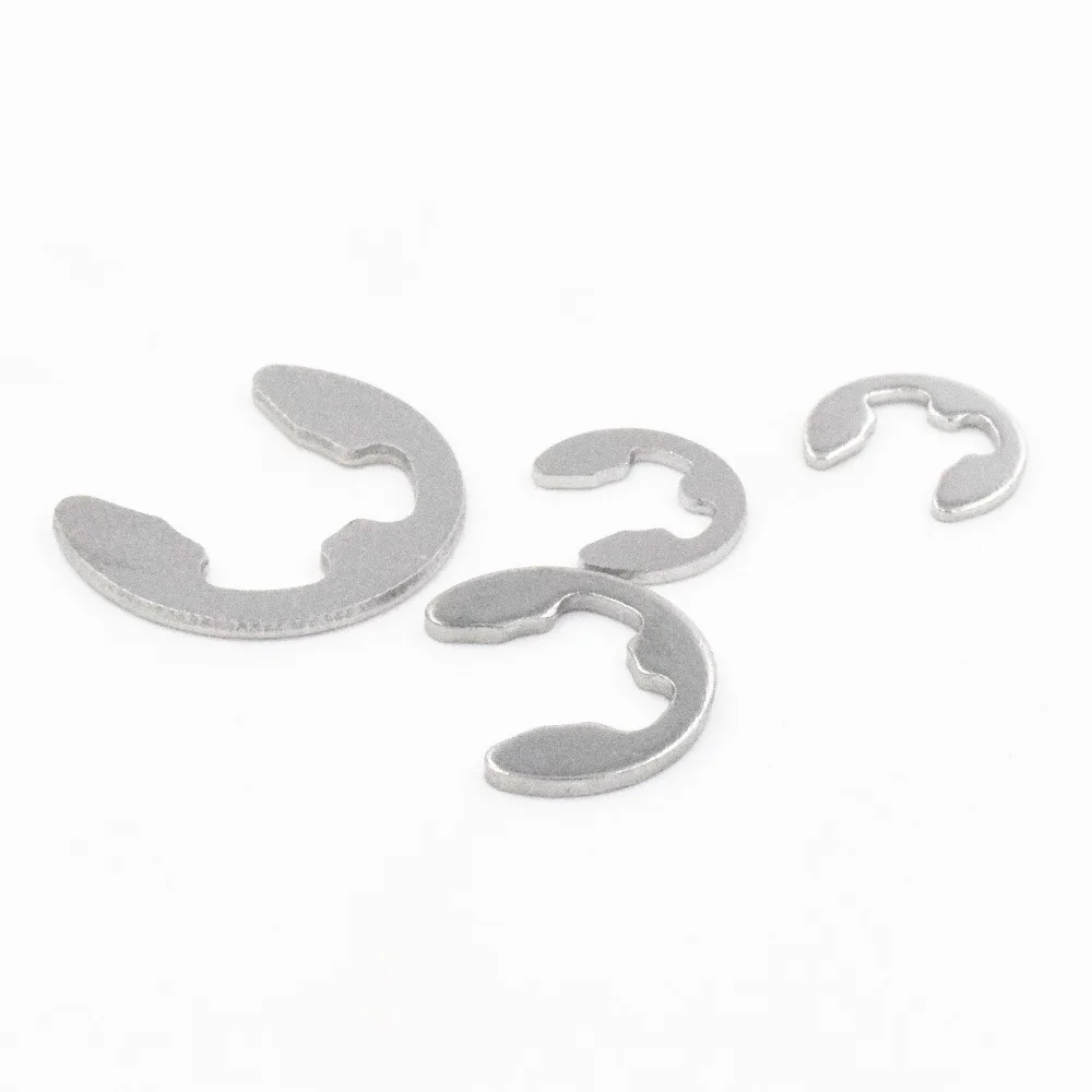 

100Pcs DIN6799 M2.5 M3 M4 M5 M6 M7 M8 304 Stainless Steel Circlip Sack Retainer E E-type Buckle-shaped Split Washers