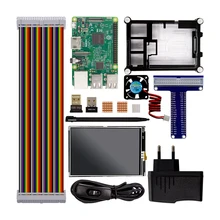 Raspberry Pi 3 Model B Starter Kit Pi 3+1 Acrylic Case +2.5A Power Supply + Fan + GPIO Adapter +Wifi Bluetooth Adapter