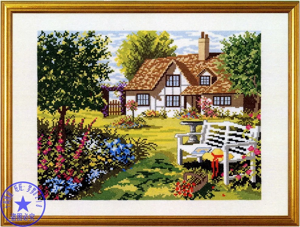 

top Quality romantic lovely counted cross stitch kit beauty house home cottage