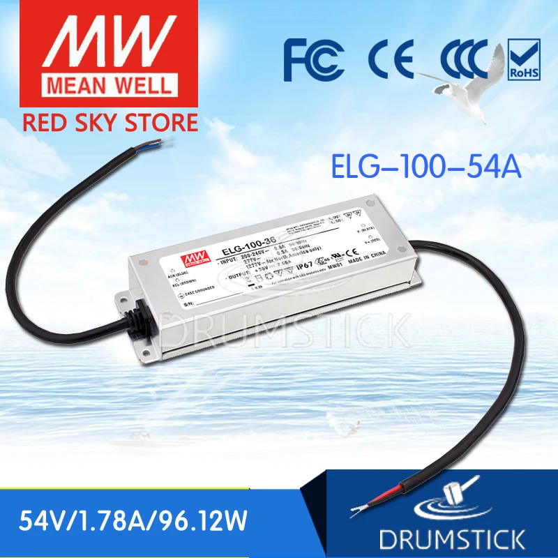 

[YXYW] Hot! MEAN WELL original ELG-100-54A 54V 1.78A meanwell ELG-100 54V 96.12W Single Output LED Driver Power Supply A type