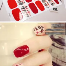 Блеск градиентный цвет наклейки Французский Полный ногтей Обертывания ногтей наклейки-лак японский дизайн ногтей маникюр предварительно спроектированный D07