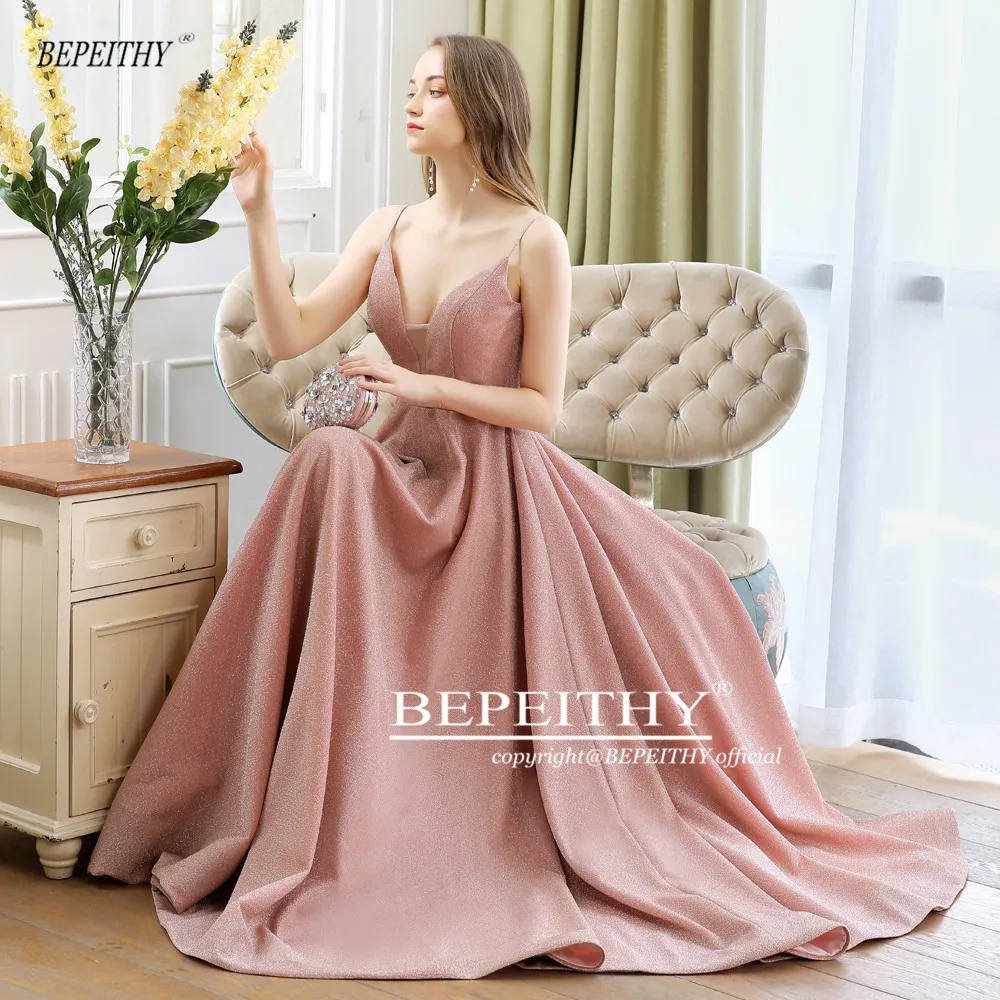 Robe De Soiree V шеи светоотражающая ткань длинное вечернее платье вечерние элегантные сексуальные платья с открытой спиной