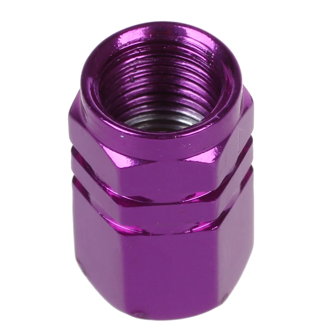 New 4 Pcs Purple Hexagon Tyre Tire Valve Stems Caps Cover for Vehicle