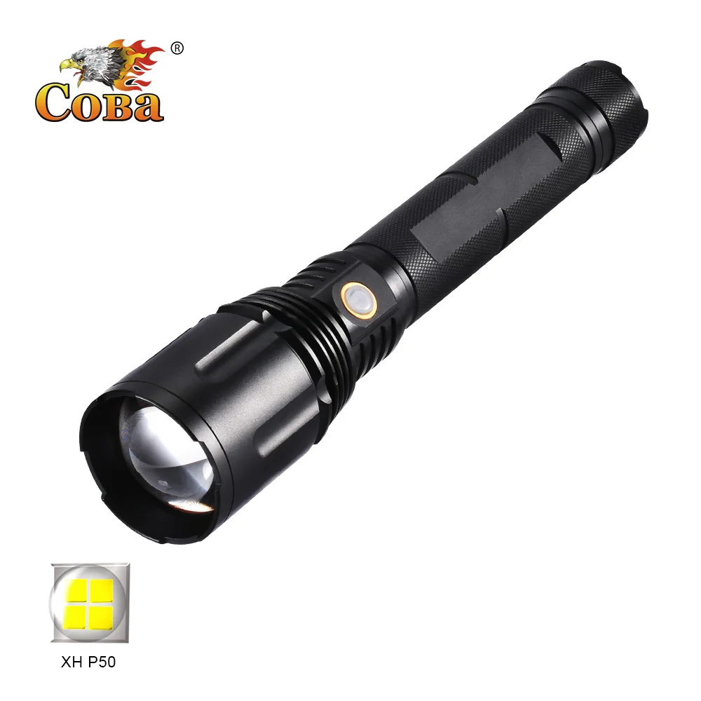 Coba высокомощный светодиодный тактический фонарь, фонарь, 26650 лм, 5 режимов использования, 2*, аккумулятор, масштабируемый, usb, перезаряжаемый