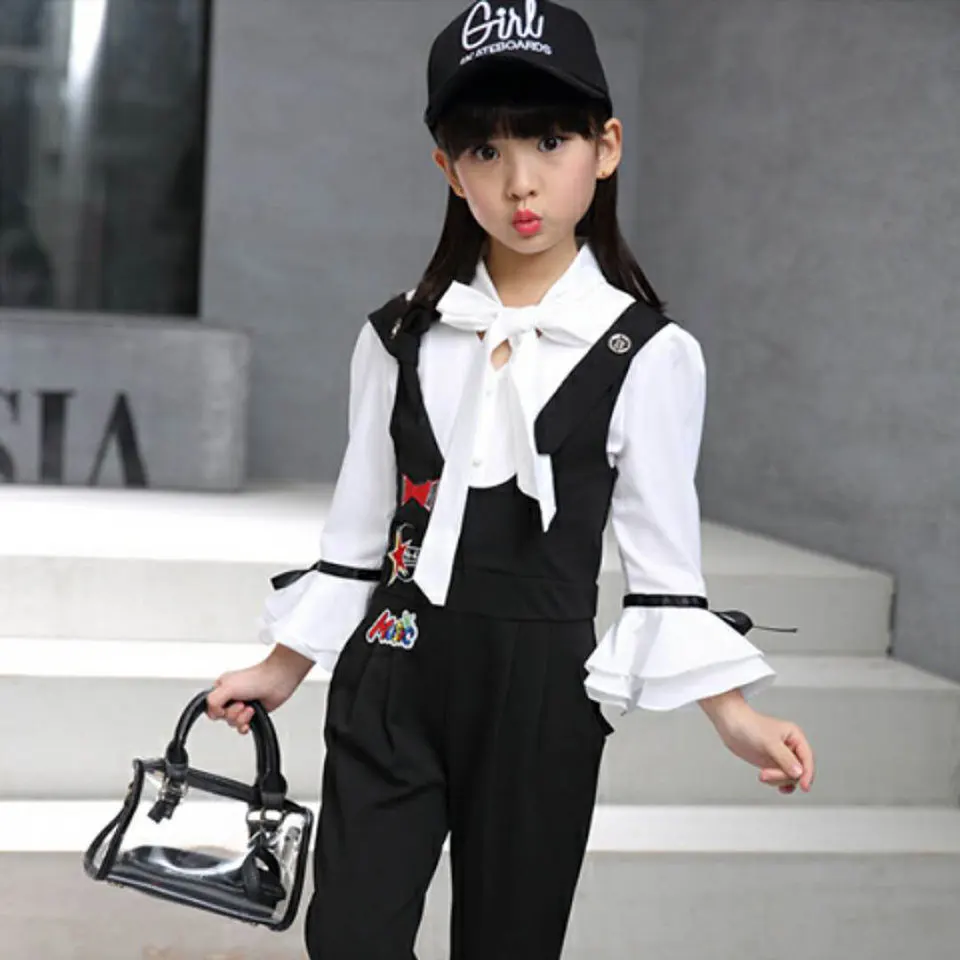 

Baby Girls Clothes 2018 Spring Autumn Fashion Leisure Flare Sleeve Blouse + Pants 2Pcs Newborn Baby Girl Clothes Kids Girl Suits