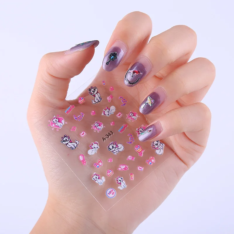 Mybormula 24 листов/упаковка Русалка ребенок мультфильм красота стикеры 3D на ногти Nail Art наклейки клей красочные Маникюр украшения инструменты