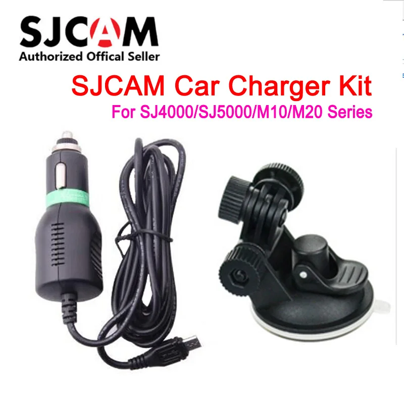 

Car Charger Mount + Suction cup Bracket Car Holder With Car Charger For SJ4000 SJ5000 M10 M20 Series SJCAM Action Camera