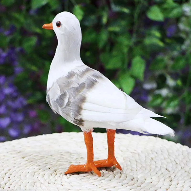21.5*9*21.5 Decorative Birds With Real Feathers Artificial Seagull,diy