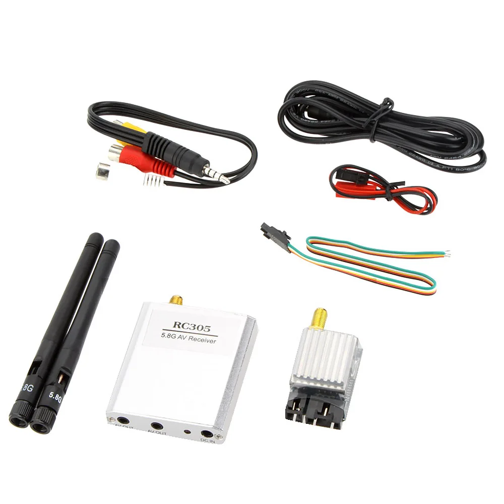 

5.8G 200mW FPV Video Audio 8CH AV Transmitter TX 5.8GHz RX Receiver Set 2KM 2000M for FPV Wireless RC Aircraft Car