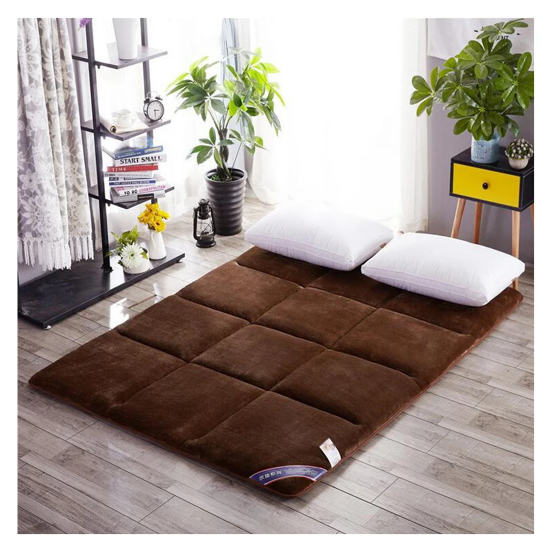 Folding Mattress Sleeping Bed Mat Non-slip Bedding Protection Pad Hotel Summer Soft Flannel Plus Material Floor Cushion Tatami Folding Mattress Sleeping Bed Mat Non-slip Bedding Protection Pad Hotel Summer Soft Flannel Plus Material Floor Cushion Tatami