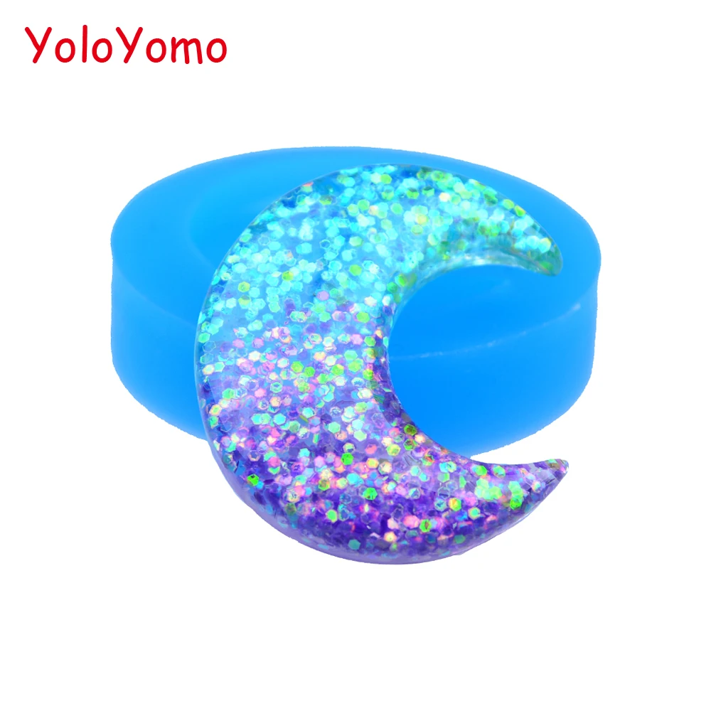 P535YL 39 9 мм Luna силиконовая форма полумесяц Форма луна Ювелирные изделия DIY