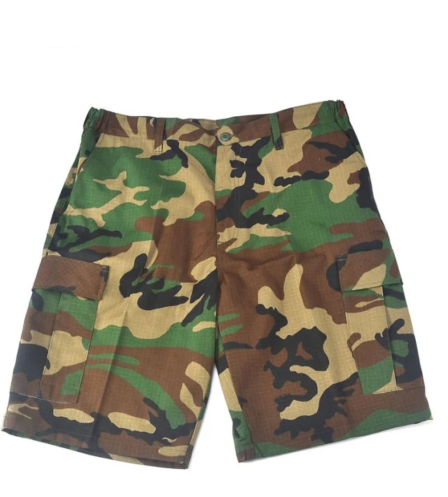 Супер предложения купить мужские шорты-бермуды шорты камуфляж/Камо Военный/армейские Шорты Cargo короткие штаны - Цвет: Woodland Camo