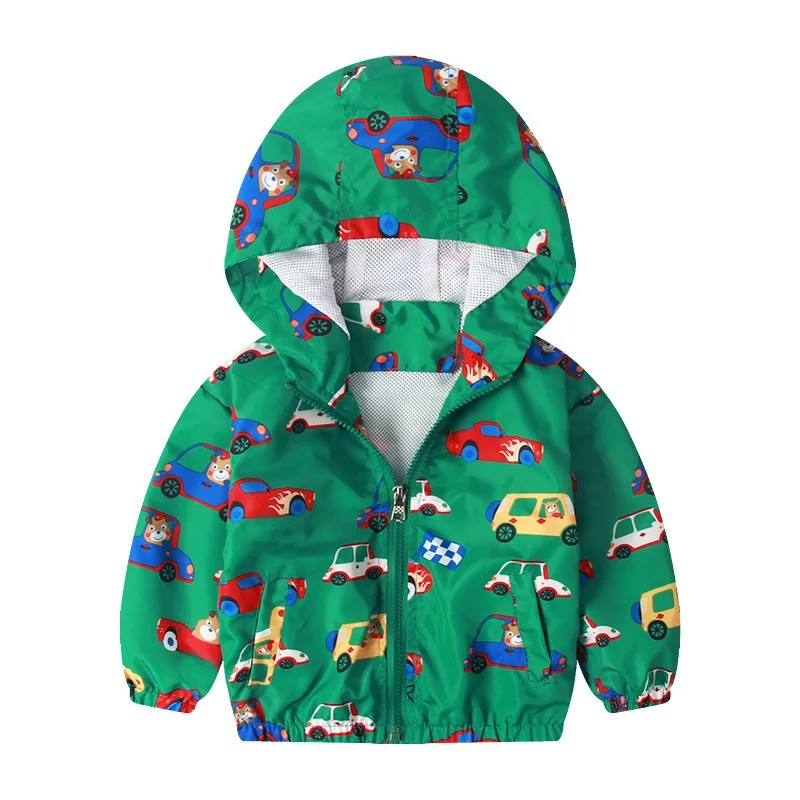 green dinosaur coat