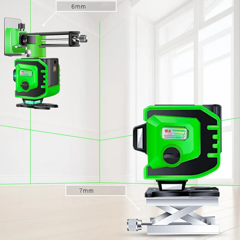 12 Line 3D laser level 360 Vertical And Horizontal Laser Level Self-leveling Cross Line 3D Green Laser Level HR