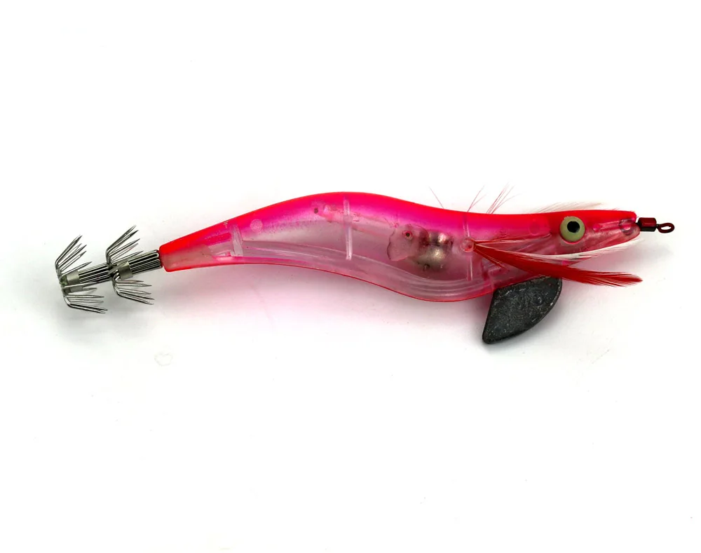 Eletrônico Camarão Pesca Iscas 12.8cm 29g Lulas Artificiais Ganchos Jigs Lula Isca Pena Chumbo Cabeça Tackles 10 Pçs 3 Esporte e Lazer