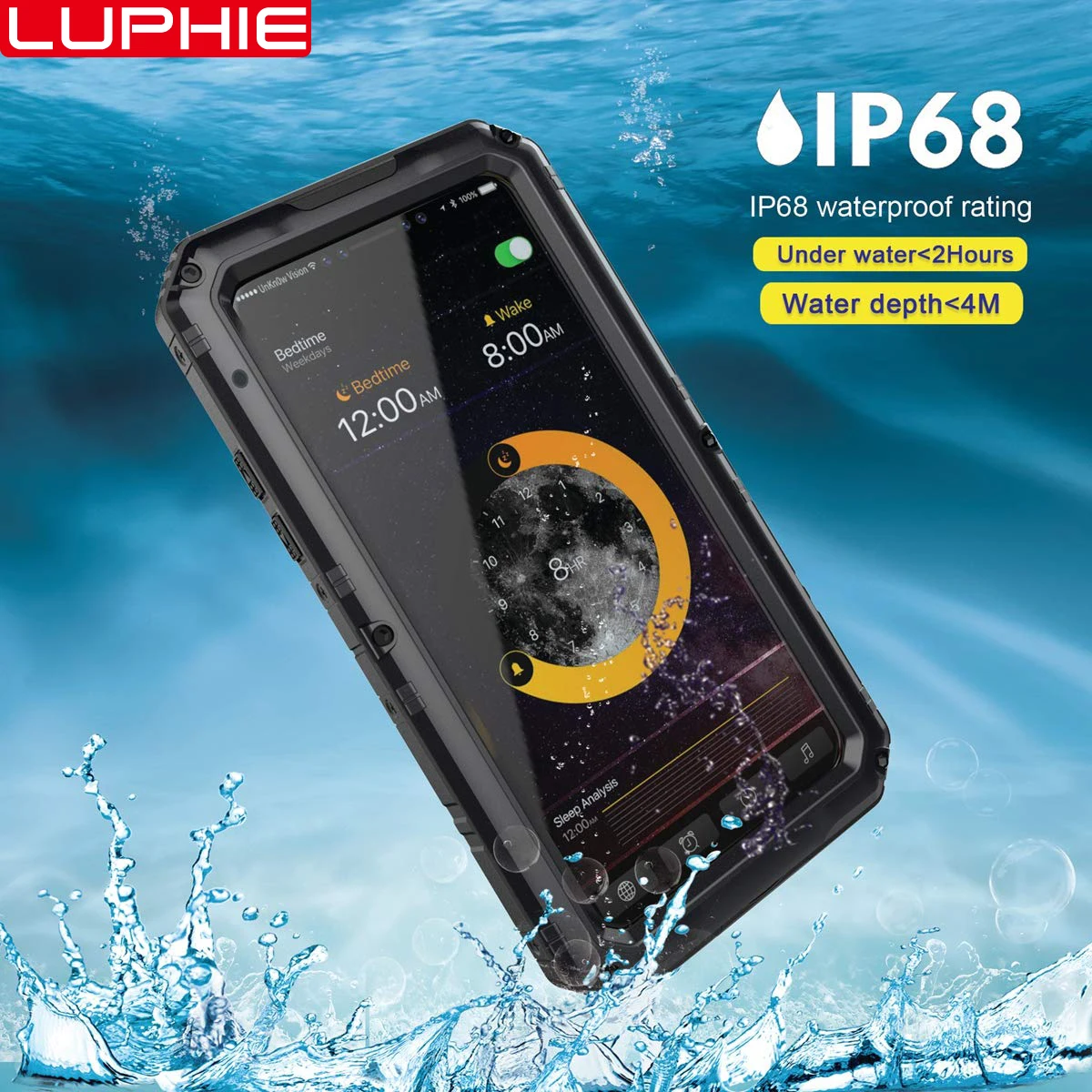 

Shockproof Dustproof Waterproof Phone Cases for iPhone XR X 6 6S 7 8 Plus XS Max Luxury Armor Metal Aluminum Heavy Duty Cover