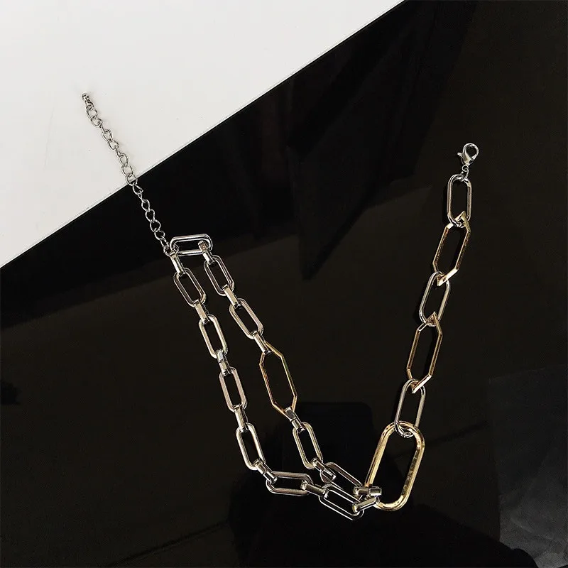 Готическое ожерелье-чокер ручной работы для мужчин и женщин цепочка унисекс ожерелье сверхмощный висячий замок колье металлический воротник