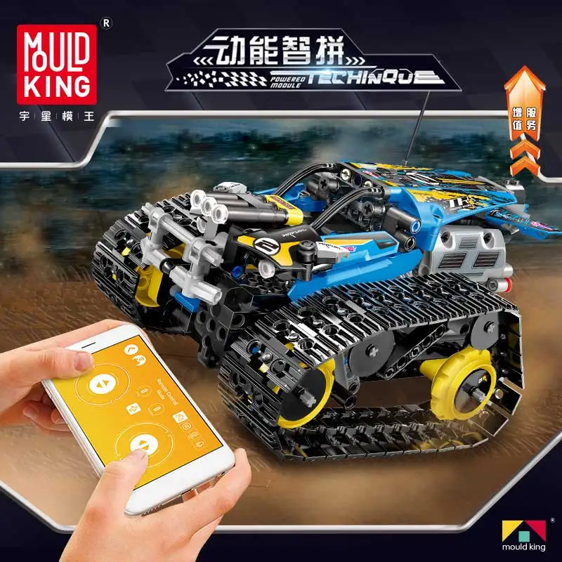 MOULD KING 13032 13036 RC Car Racing Car Remote Control Crawler Racer Building Blocks City Technic Car 42095 RC Toys Gift Bricks