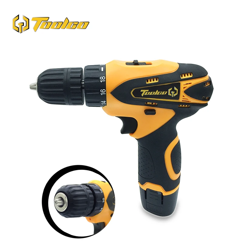 

Toolgo Electric Cordless Drill Lithium Battery Mini Drill Screwdriver 2-Speed Power Tool Home DIY Wood Drill Set Tool Kit