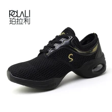 POLALI/Женские Дышащие Танцевальные Кроссовки для девочек; мягкая подошва; Танцевальная обувь для занятий фитнесом и учителями; обувь для джаза; Zapatillas Deportivas