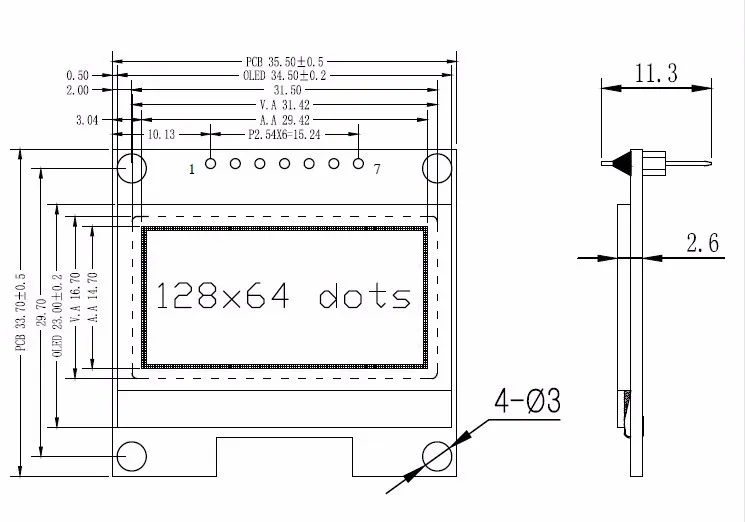 10 шт. 1,3 "O светодиодный модуль синий цвет IIC I2C 128X64 1,3 дюймов O светодиодный ЖК-дисплей светодиодный дисплей модуль 1,3 "IIC I2C общаться