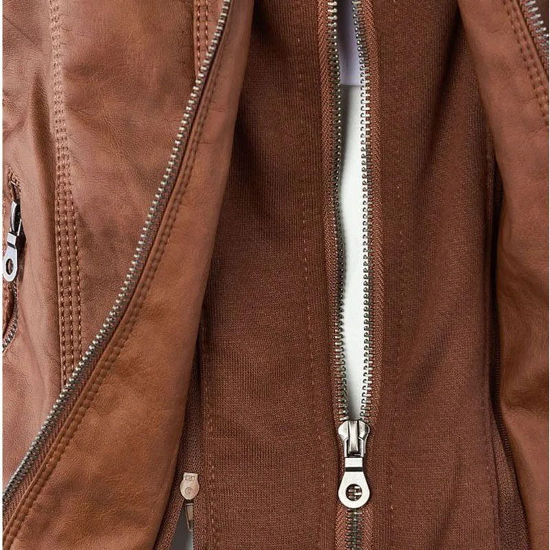 Готическая куртка из искусственной кожи женские толстовки зима осень мотоциклетная куртка черная верхняя одежда искусственная кожа PU