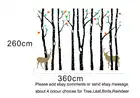 Дерево Наклейки на стены 260x360 см Северный олень, новогодняя елка лес птицы стены стикеры s Наклейка книги по искусству декоративная стена для детского сада для детской комнаты обои - 6