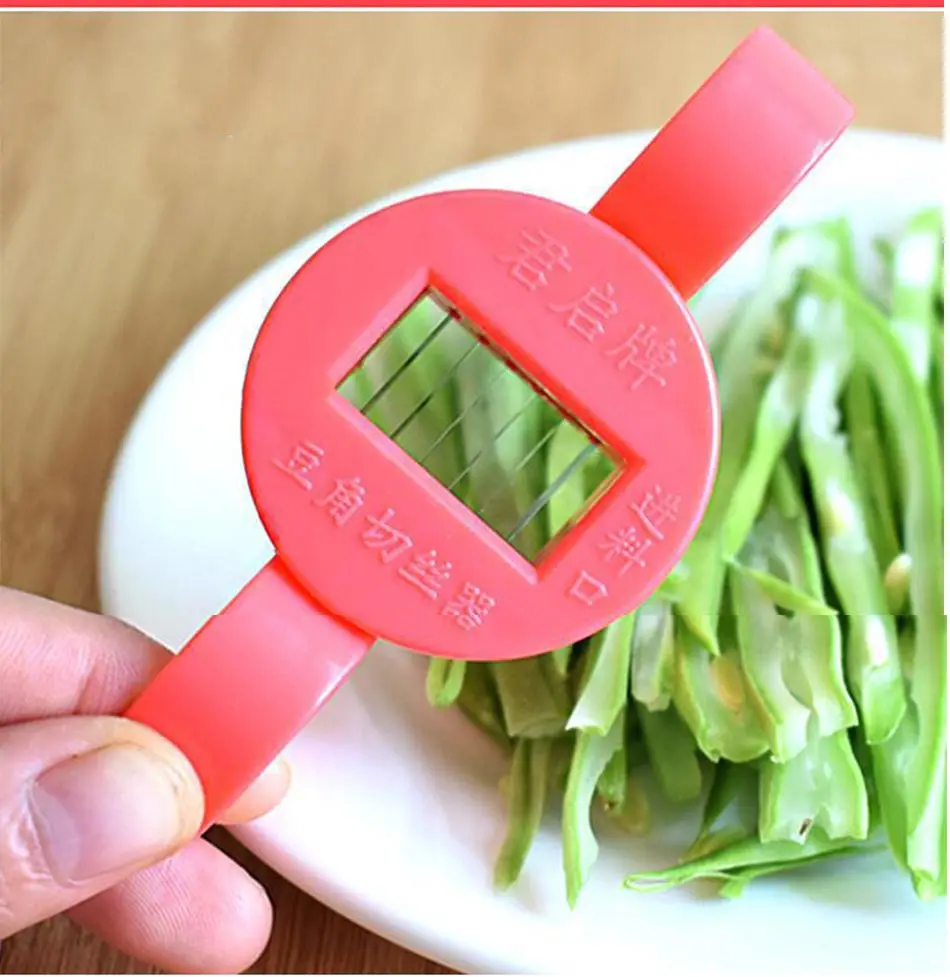Multi-Function Kitchen Bean Cutter, Household Green Beans, Stainless Steel Slicer, Bean Grater