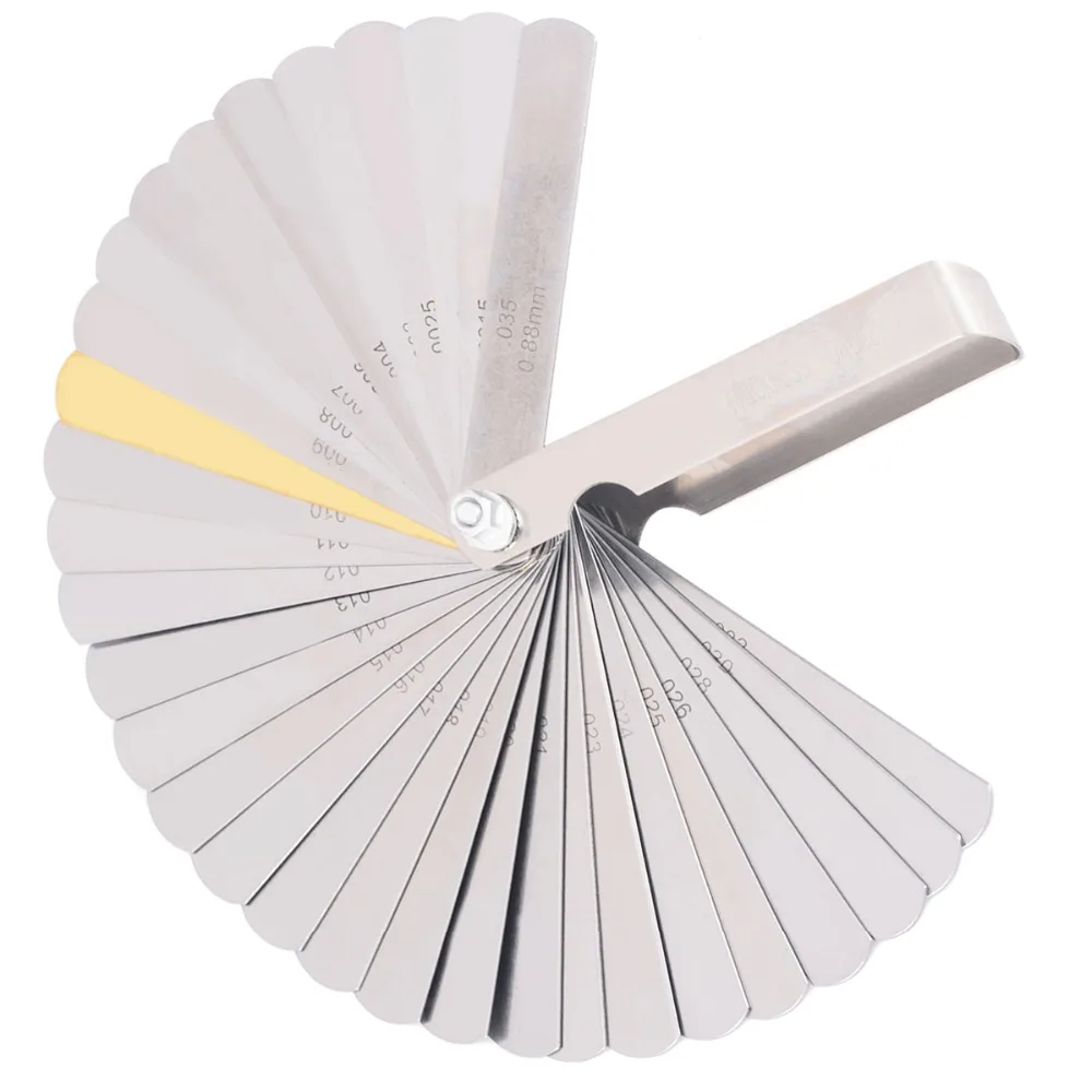 32 Blades Feeler Gauge 0.04 0.88mm Metric Imperial Thickness Filler