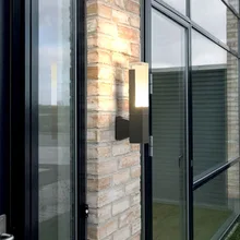 Современный дизайн светодиодный светильник для крыльца 5 Вт 10 Вт водонепроницаемый открытый настенный светильник садовый бра для террасы коридора балконное освещение 110 В 220 В