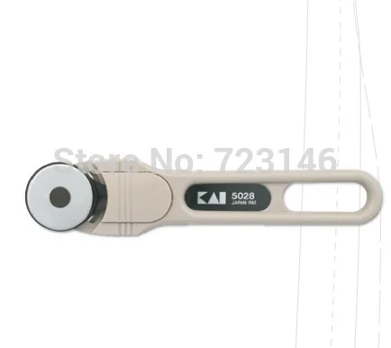 

Kai 5028 28 mm Rotary Cutter, Soft Comfort Hand Grip, Special Finger Grips, For Right or Left hand Use, Pressure Sensitive Blade