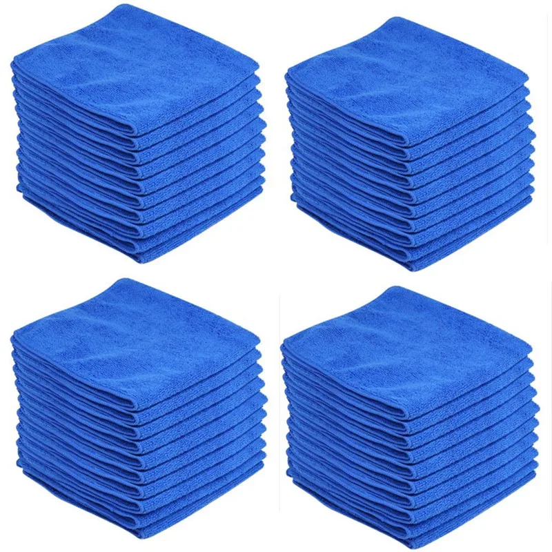 Чистящее полотенце 40 шт. 40x40 см синий автомобиль детализация Mirofiber Мягкий лак ткани dyproship 19M7