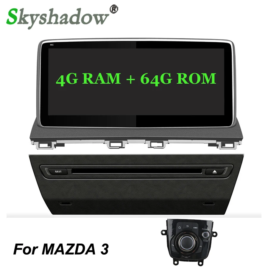

DSP 10.25" IPS Android 9.0 8Core + 4G + 64G ROM Car DVD Player GPS Map RDS Radio wifi Bluetooth 4.2 For MAZDA 3 2013- 2016 2017