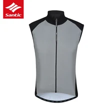 Santic Pro Refflective без рукавов Велоспорт Трикотажный жилет Мужской MTB монтированный дорожный велосипед спортивный жилет дышащий Kinnted жилет
