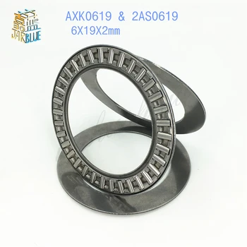 

10PCS/LOT thrust needle roller bearing with 2 thrust collars 889016 FNT-619 FNT619 AXK0619 2AS0619 SIZE:6*19*2MM FREE SHIPPING